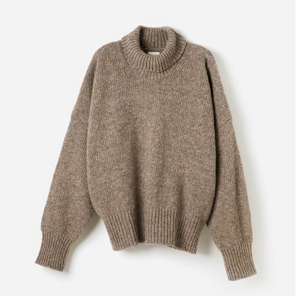 babaa jumper no17 turtleneck sweater in dark mist/brown - OS - Picture 11 of 12